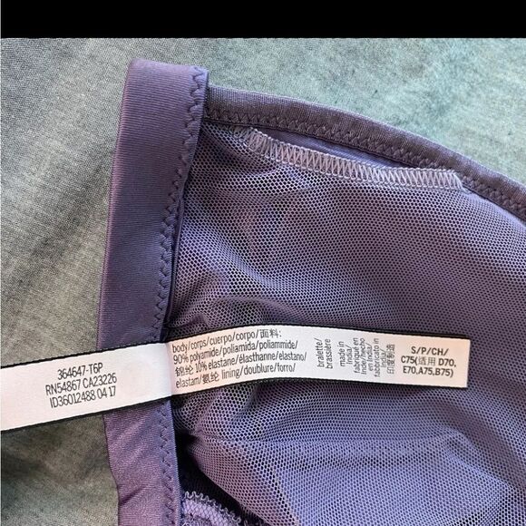VICTORIA SECRET LAVENDER PLUNGE LACE CAGE RACERBACK BRALETTE XS - Picture 6 of 14